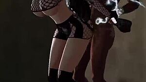 An italian woman gets fucked by a big black cock