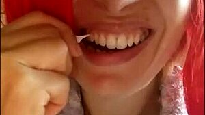 Brushing Teeth Is Important And Chantal Loves To Fill Her Mouth With Toothpaste