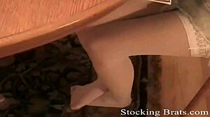 we get so wet looking at toes in stockings