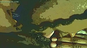 feeling the pleasure of a dildo and tongue tag team on wet pussy