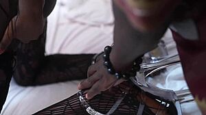 Petite girl explores the monster cock in a hardcore fucking session