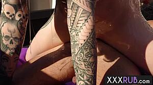 Wet and slippery sex and hot body massage with big ass milf lacey jayne