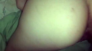 doggy style with a cute big ass in a blue miniskirt