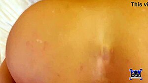 horny tara ashley gazes at the camera while riding lucky miles long