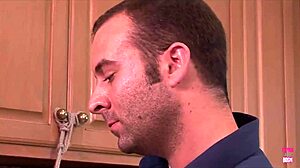 this housewife getting fucked doggy on the table