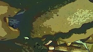 feeling the pleasure of a dildo and tongue tag team on wet pussy