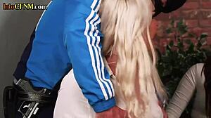 Office Brits Suck Superhero's Dick in Erotic Group Scene