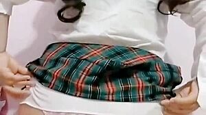 Oh Wow, This Student's Juicy Ass After School! She Soaks Her Panties from Orgasm and Films It All