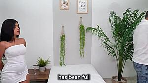 A new client turns me on and I decide to give his massage a happy ending - Camila Henao.