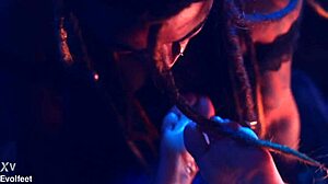 Intense heel play and foot domination