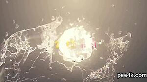 beautiful centerfold feels her pussy burst with warm pee