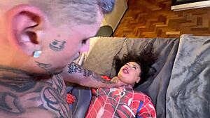 spider woman saves guy with big ass and mouth