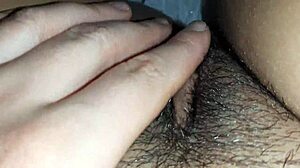 Tickling my big clit leads to intense orgasm