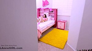 beautiful brunette teen caught watching porn by step-dad