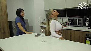 After the party, I joined my step sister and her best friend for a lesbian threesome where we licked their wet pussies