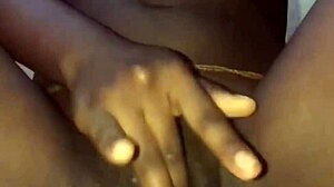 Ebony Babe Enjoys Solo Masturbation Session
