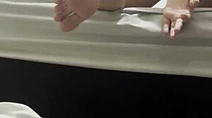 My sister-in-law lies in pantyhose to seduce me