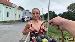 hunt4k red riding hood is good in sucking big cocks and riding them