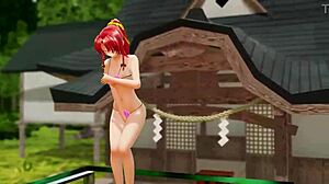 Naked Girl Dancing Outdoors With Bouncing Boobs