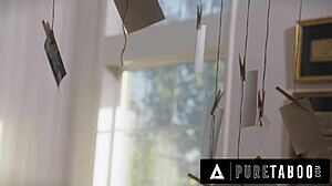 the husband discovers his wife's lesbian past with her bestie