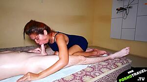 Hey, this hot girl is giving the best blowjob ever