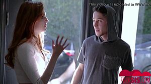 Katy Kiss Maya Kendrick in Uninvited Sneaky Stepsis Threesome with Doggystyle and Riding