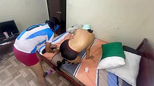 I Catch My Stepmom Touching My Stepsister And I Join In And Fuck My Stepsister In Front Of My Stepmom