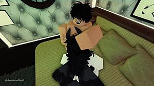 Roblox cutie gets rough throat fucking