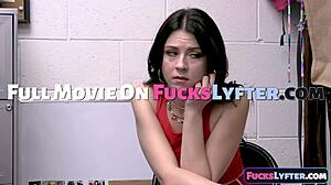 The shy petite blonde teen pornstar camping thief ruby moon hides and fucks during camping