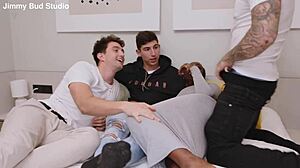 Innocent Ebony Stars In Wild Gangbang Fantasy