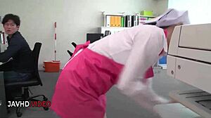 Asian Lady Chihiro Akino Does Hardcore Blowjob Creampie