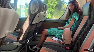 Pervert Jerks Off on Bus, Girl Grabs His Cock in Public Flashing