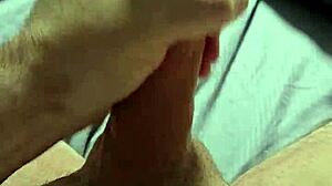 stroking my cock hard with dirty talk and cumshot