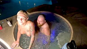 Hot Tub Sex With Blonde Cheating Wife Deliah Grace