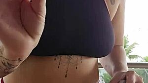 Watch me flash my ass on the balcony! So thrilling and risky.