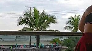 Watch me flash my ass on the balcony! So thrilling and risky.