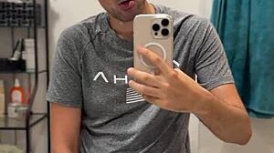 Bisexual Guy Shows Off Big Cock And Cums Huge Load