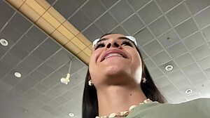 passenger on board relaxes with cream in plane bathroom