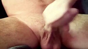 in this pov close-up, i lie naked with legs spread, stroking my huge cock until i climax repeatedly four times