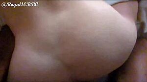 I love how that little shy blonde rides my big black cock passionately