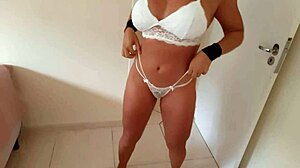 Wife Shows Off In Lingerie Before Getting Dick Treated Well By Husband