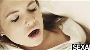 Two Hot Lesbians With Big Natural Tits Lick Each Other To Intense Orgasms