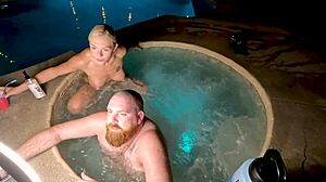 Hot Tub Sex With Blonde Cheating Wife Deliah Grace