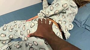 Stepdaughter Seduces Stepmother Watching Porn With Open Door