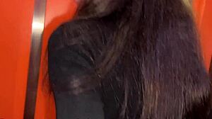 Risky Public Anal Sex In Elevator Pov Blowjob Cum On Ass