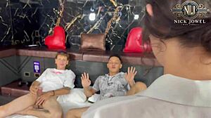 Threesome With Friend And Prepaid Slut