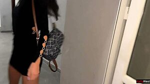 Risky Public Anal Sex In Elevator Pov Blowjob Cum On Ass