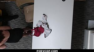 The suspect got real cooperative during the strip search by pervcop