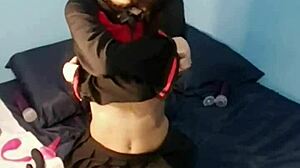 Neighbor intensely toys with my tight asshole while I dress as a sexy catgirl