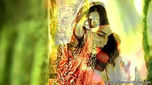 brunette milf performs intense seductive striptease, ripping clothes